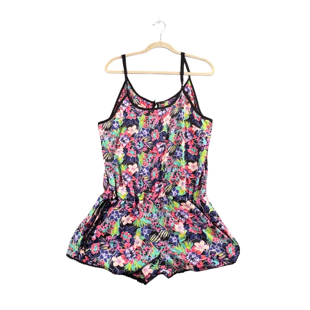 Y2K Tropical‎ Floral Romper Indie Coquette Festival Summer XL